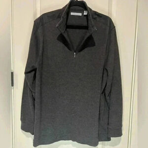JOHN HENRY MENS BLACK QUARTER ZIP PULLOVER SIZE XXL
